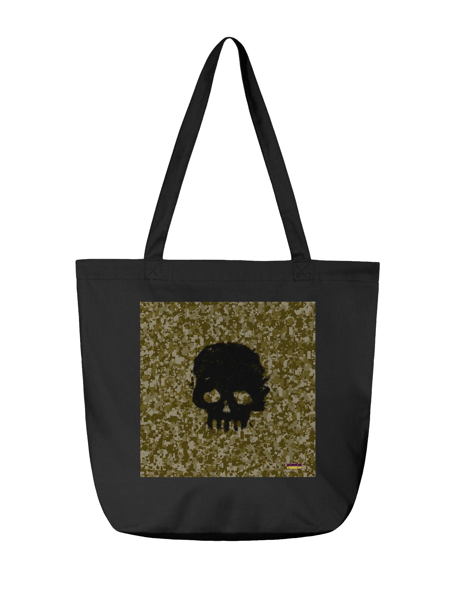Pixelated Skull Camo Tote Bag product image (2)