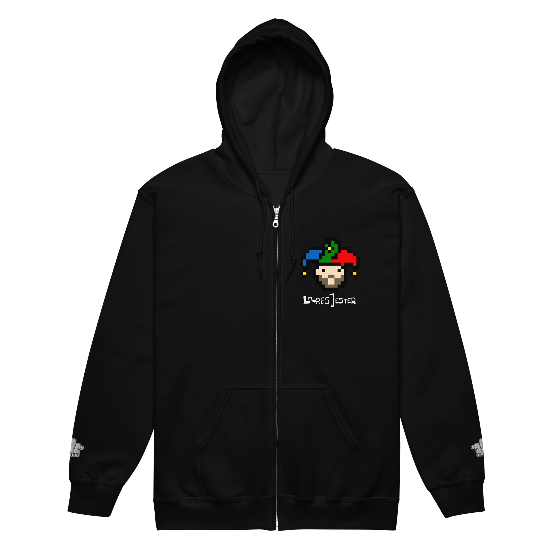 Pixelated Jester Zip Hoodie product image (10)