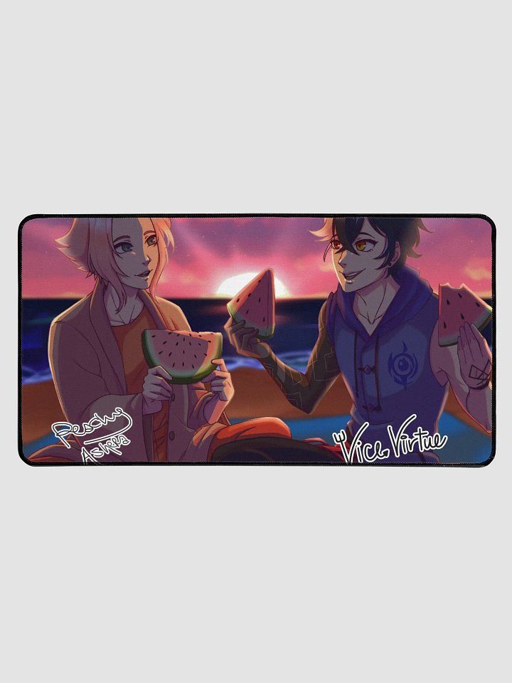 PeachyAshera Collab Desk Mat (Signed) - 15.5" x 31.5" product image (1)