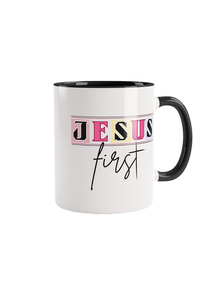 Jesus First Christian Mug | Faith Over Everything Coffee Cup | Inspirational Christian Gift for Believers product image (1)