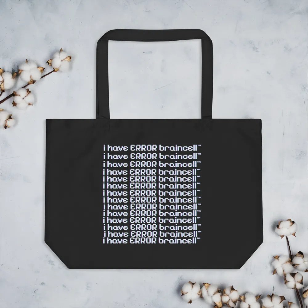 large error braincell tote - black product image (3)