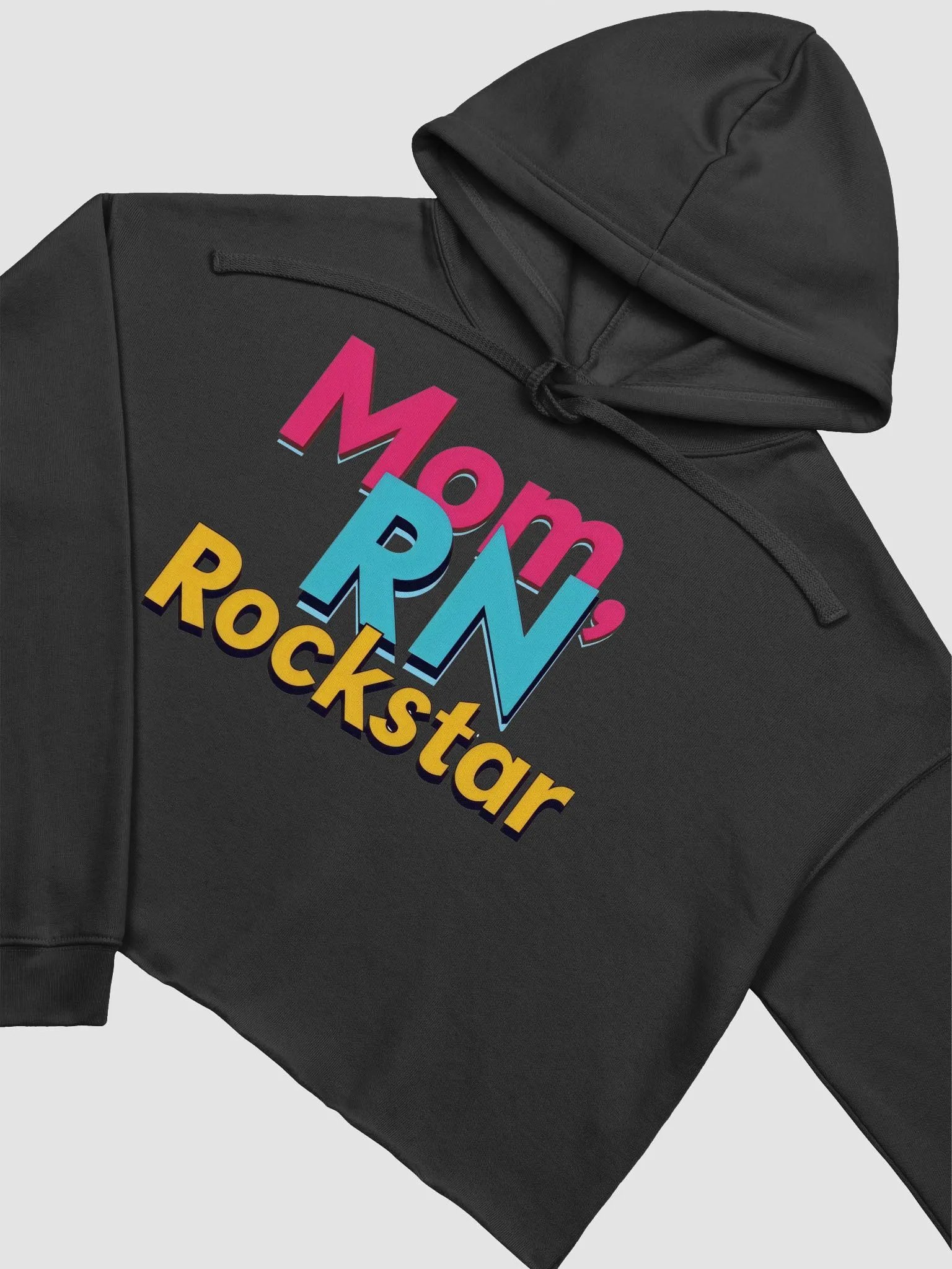 Mom, RN Rockstar Cropped Hoodie product image (26)