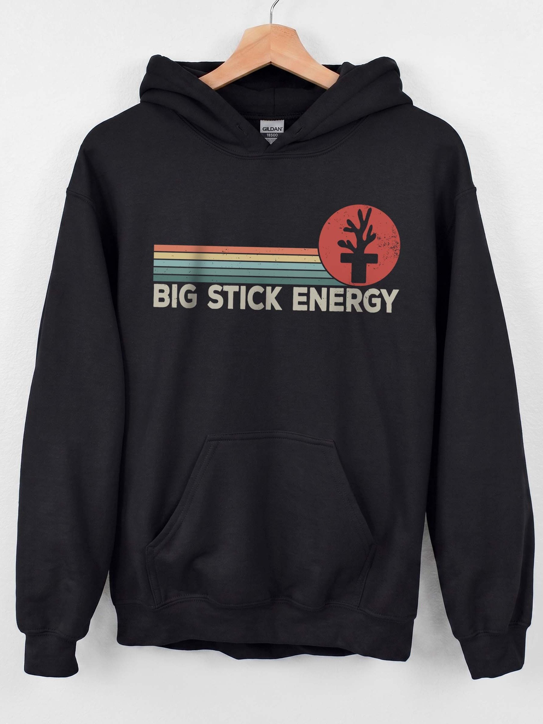 Big Stick Energy Coral Hooded Sweatshirt – Funny Reef Tank & Saltwater Aquarium Graphic Sweatshirt product image (1)