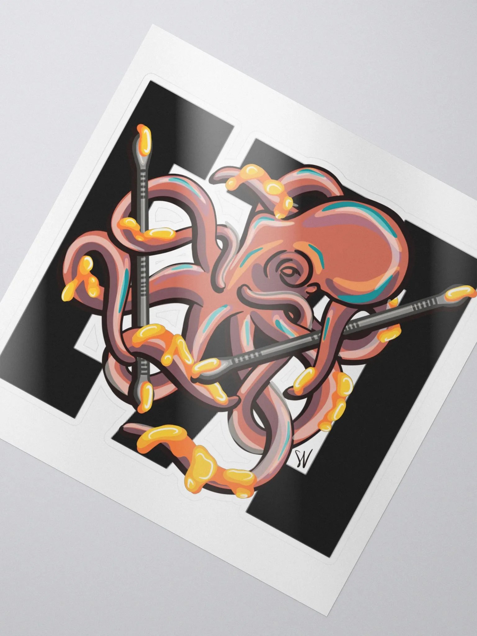 Dabbing Septopus Solid[7] Logo Sticker product image (1)