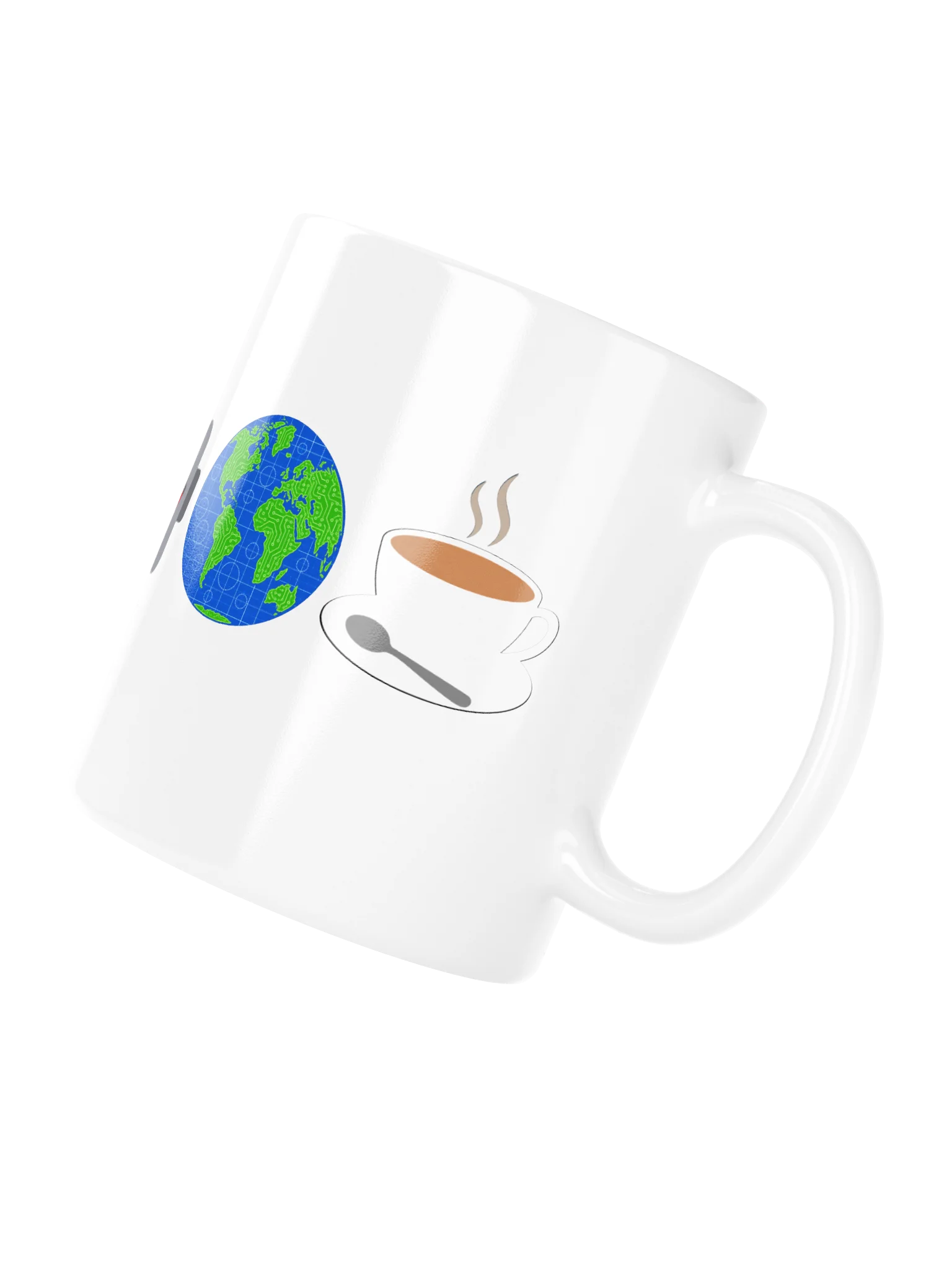 Fish, Spiral, Flowers, Robot, Earth, Tea-cup (White) product image (4)