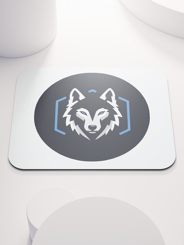 Blue-Eyed Wolf Logo Mouse Pad product image (1)