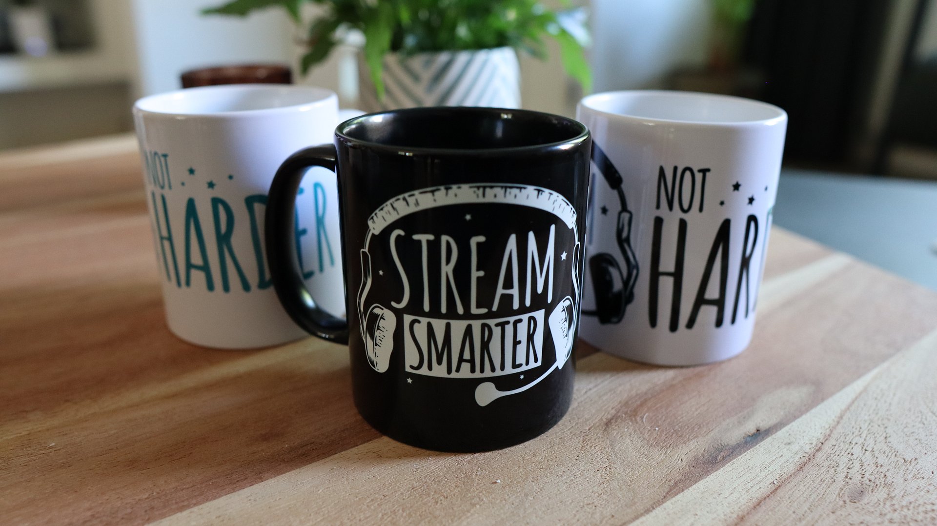 Stream Smarter Not Harder Mug Black product image (4)