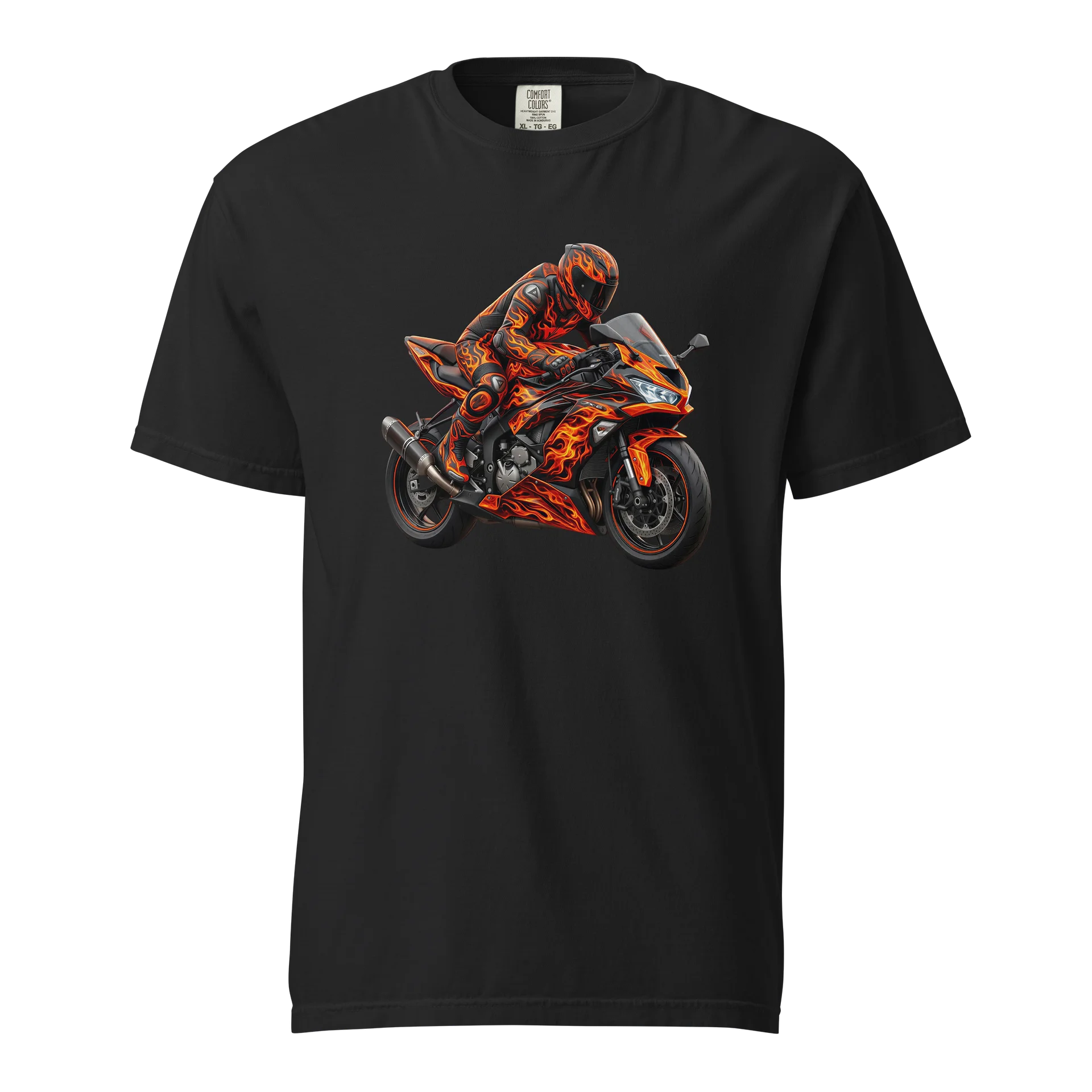 Flaming  Motorcycle T-Shirt product image (1)