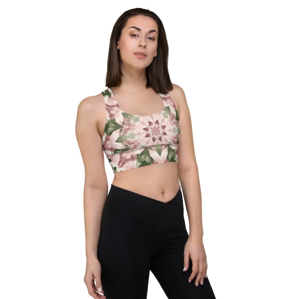 Kaleidoscope Mandala Garden Longline Sports Bra product image (5)