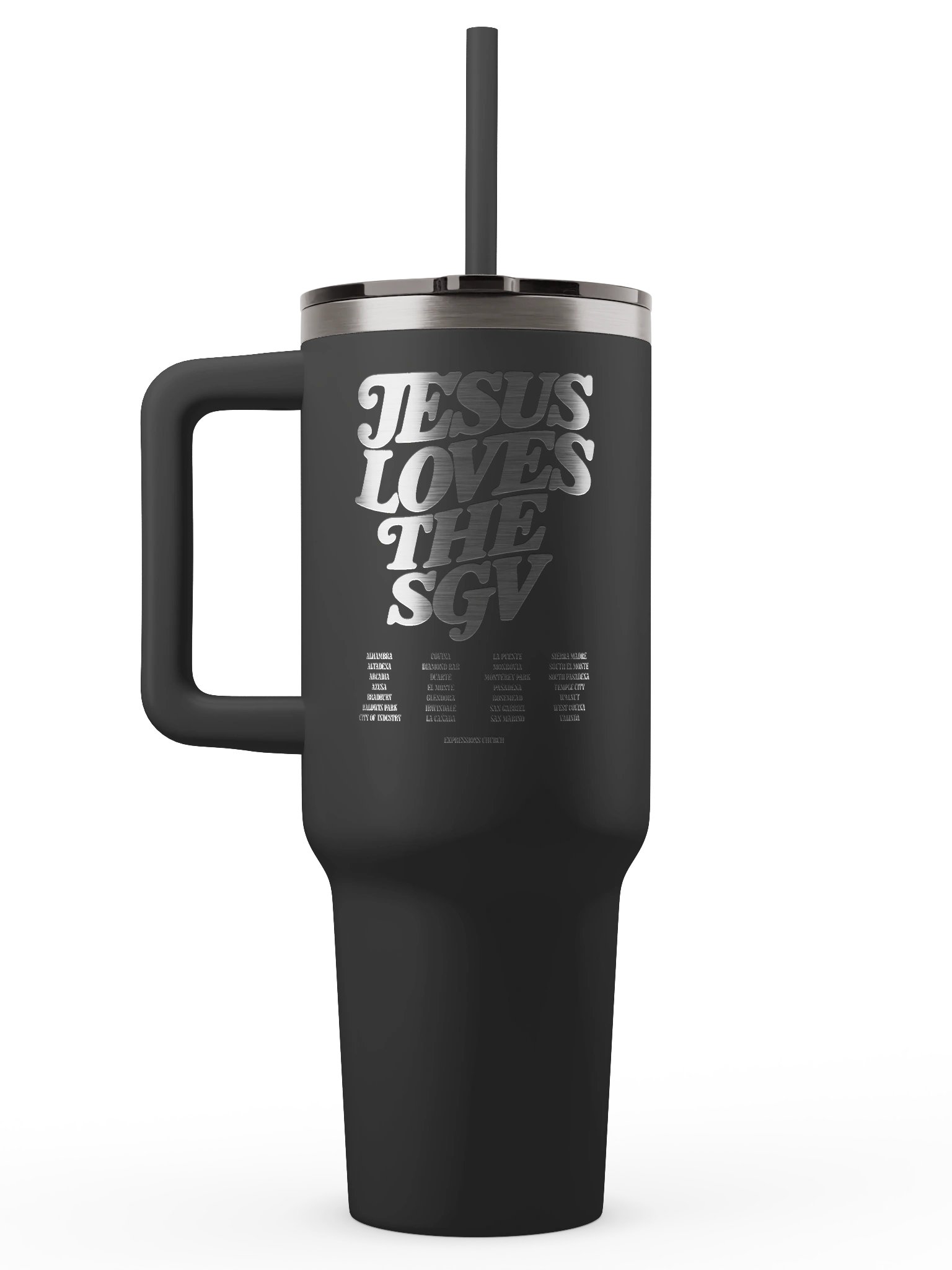 Jesus Loves SGV 40oz Travel Tumbler with Straw product image (4)