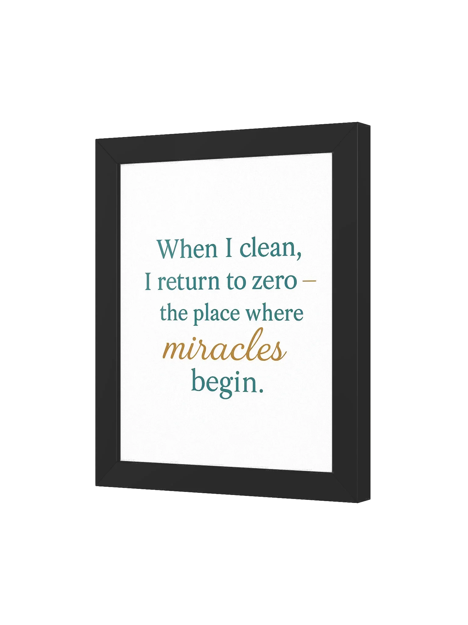 Miracles Begin at Zero – Wall Art product image (29)