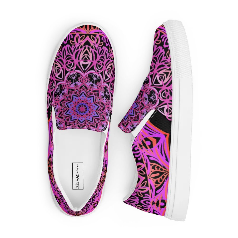 Symmetrical Serenity Mandala Canvas Shoes product image (2)