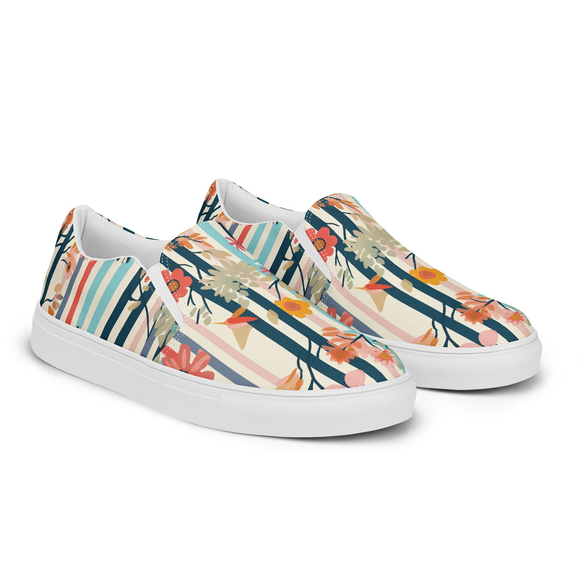Eclectic Floral Stripe Slip-Ons product image (2)