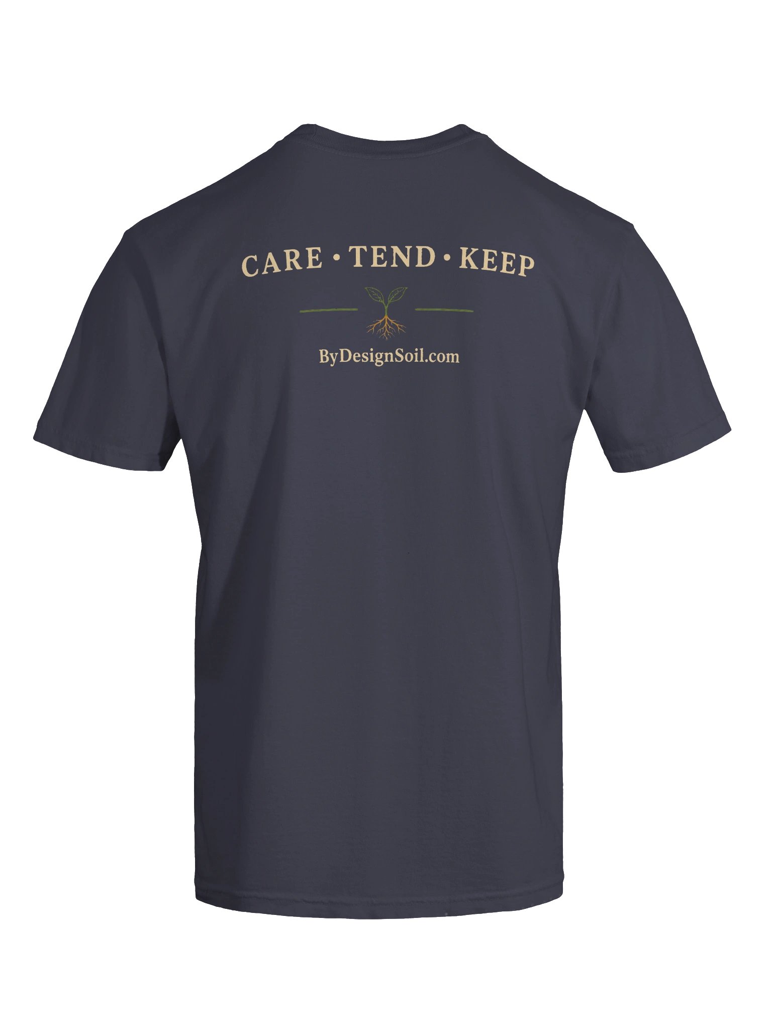 Care Tend Keep Stewardship T Shirt Navy product image (7)