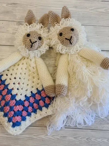 Llama Lovey Crochet Pattern - Lola & Luis Security Blanket PDF Pattern - Crafting Happiness product image (3)