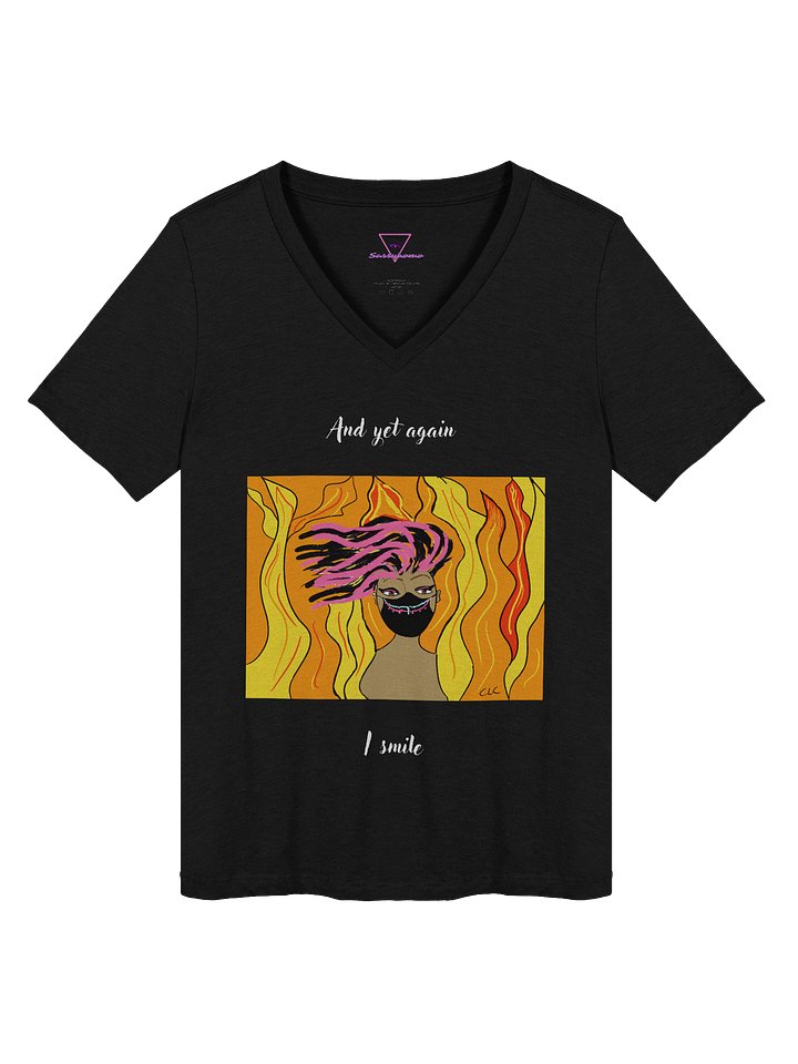 And Yet Again I Smile V-neck tee product image (2)