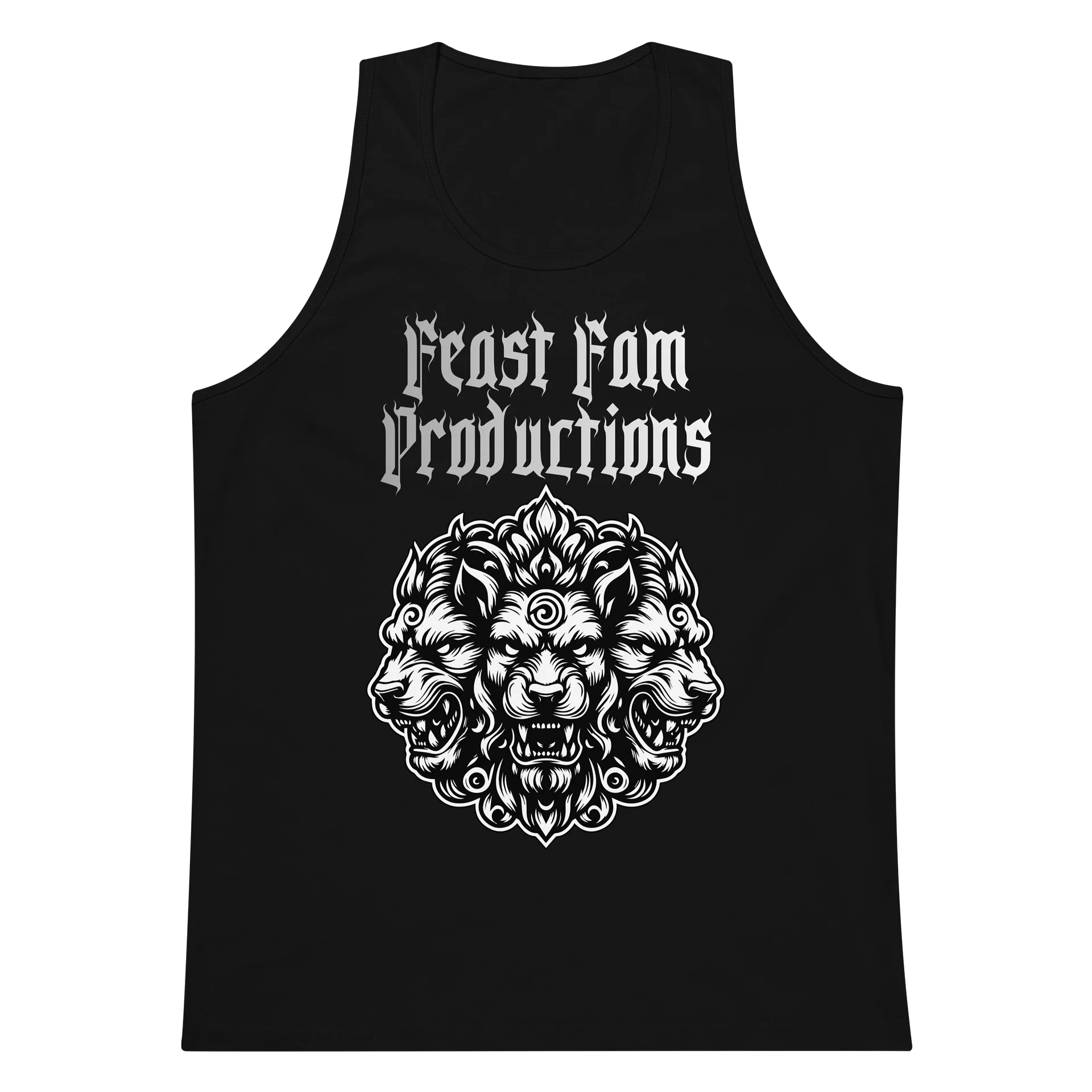 Feast Fam Productions Cerberus B/W Tank Top product image (5)