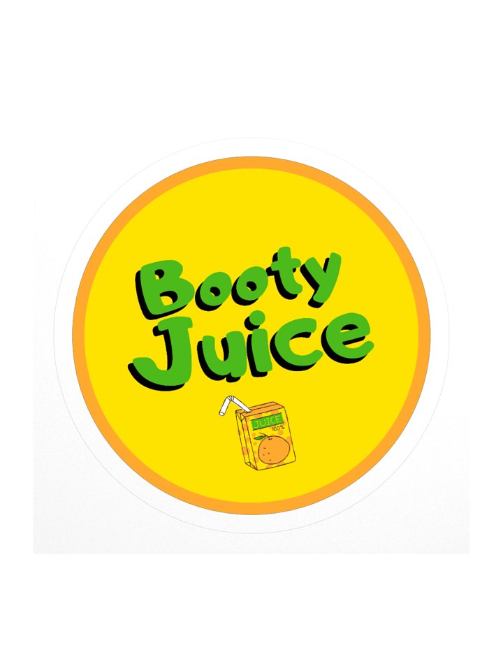 Booty Juice Yellow Circle Sticker product image (1)