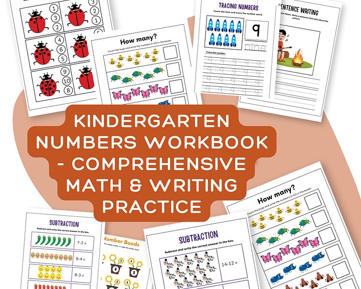 Kindergarten Numbers Workbook (132 pages) - Comprehensive Math & Writing Practice (Summer School) ( Home School) product image (2)