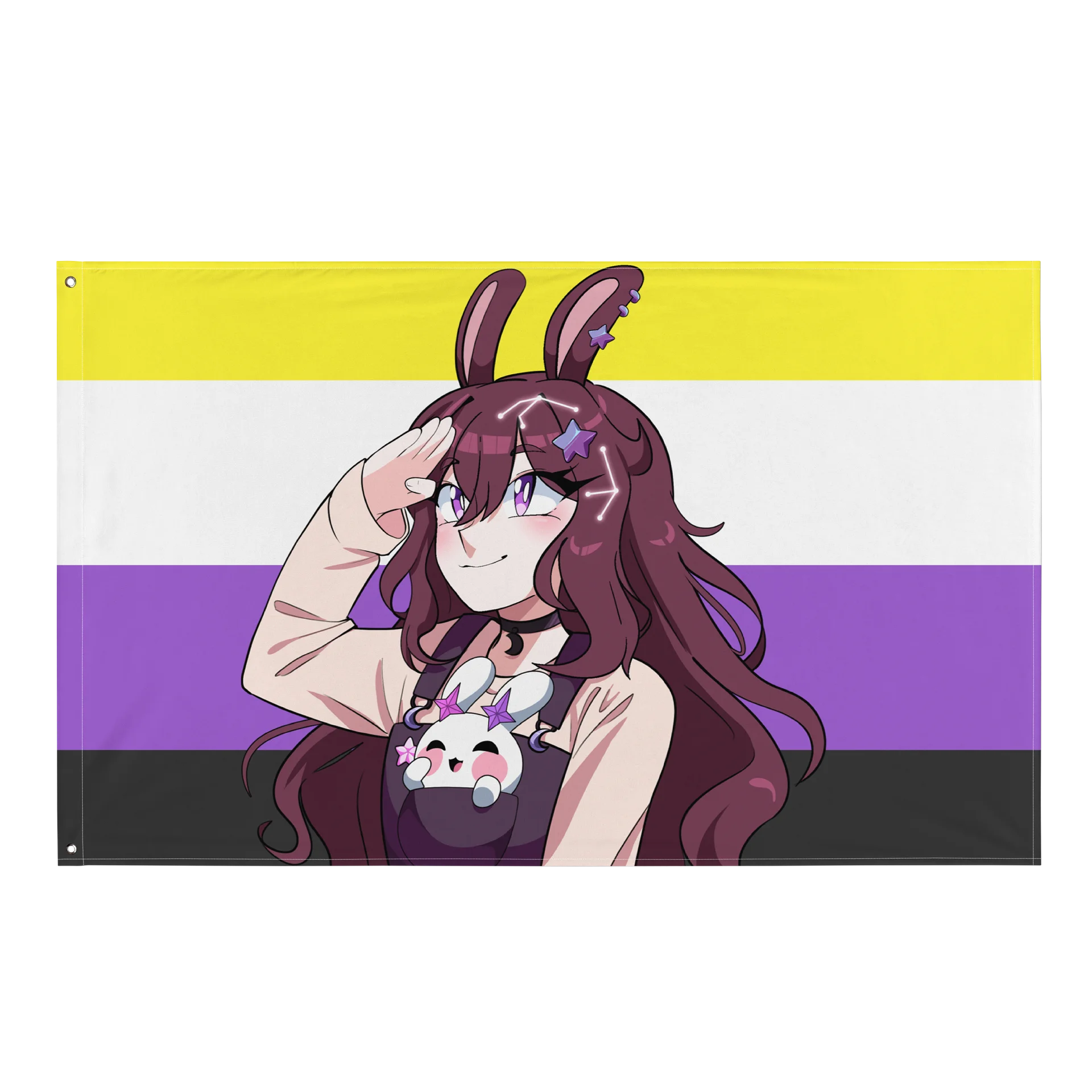 Non Binary Pride Flag - featuring Yuwuna! product image (1)