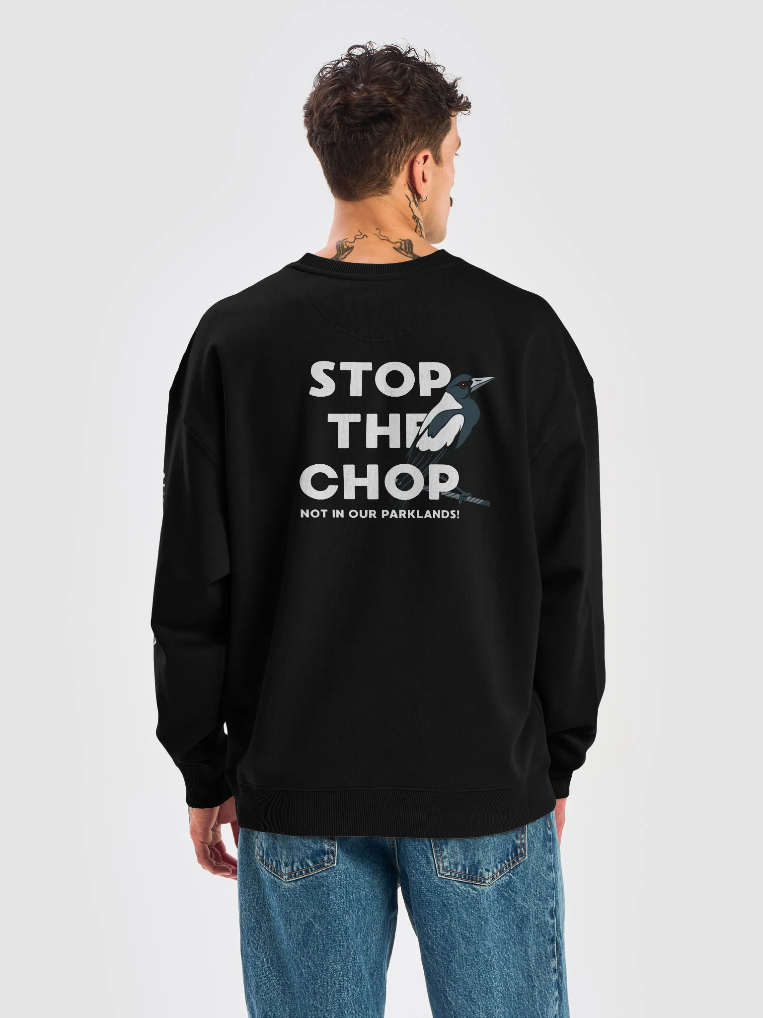 STOP THE CHOP | Magpie | Unisex | Premium Organic Oversized Sweatshirt product image (6)