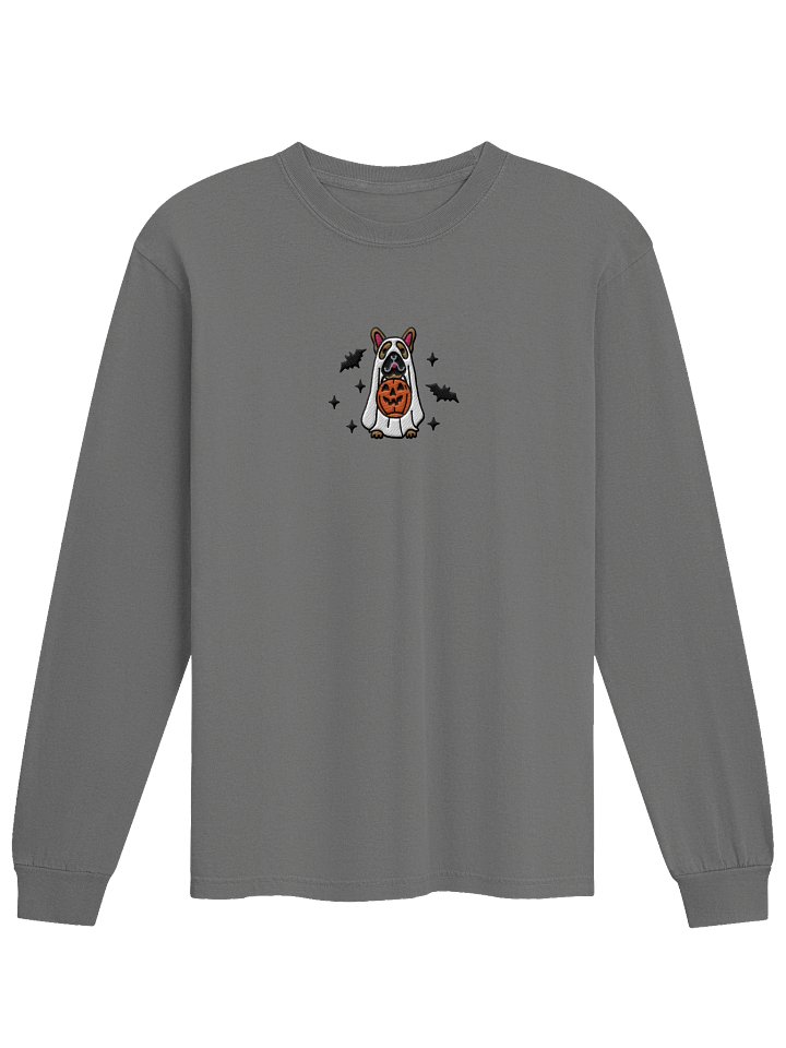 Halloween French Bulldog(Tan) Embroidered Long-Sleeve T-Shirt product image (9)