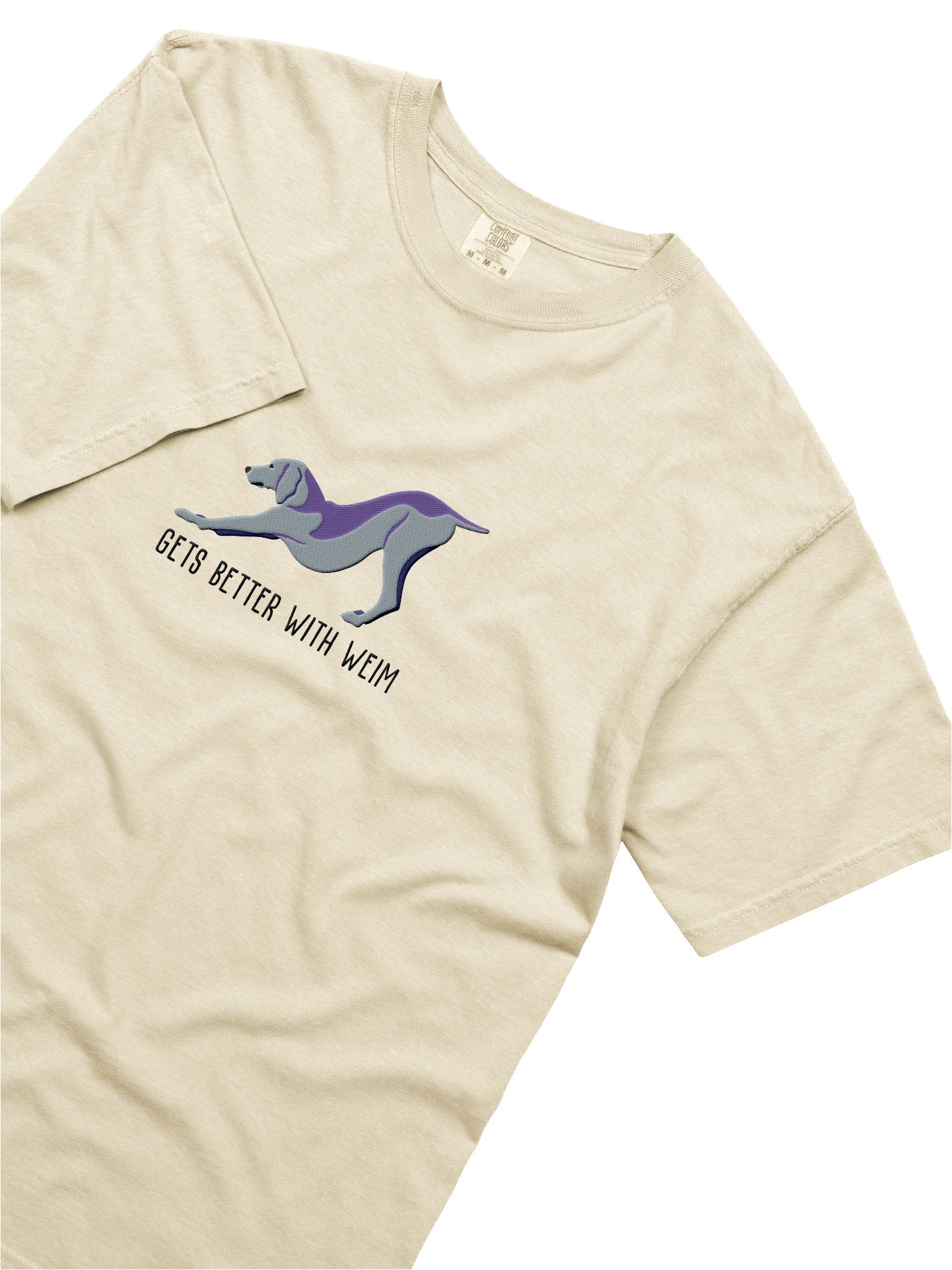 Gets Better with Weim T-Shirt(Embroidered) of a Weimaraner(Docked Tail) product image (8)