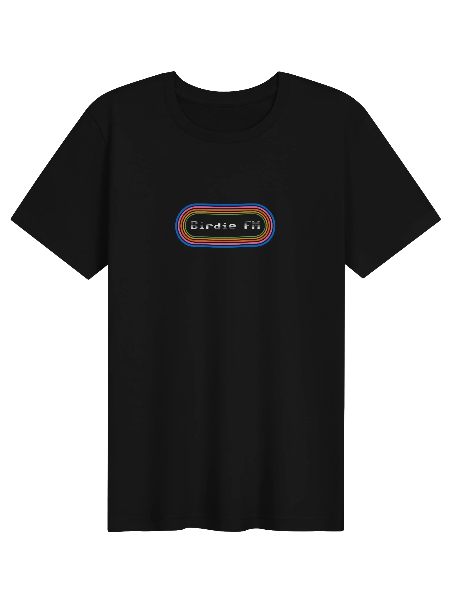 birdiefm tshirt crt font