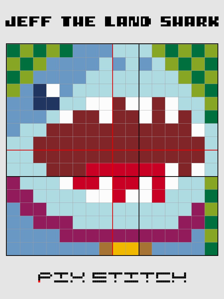 Jeff the Land Shark Pixel Art product image (2)