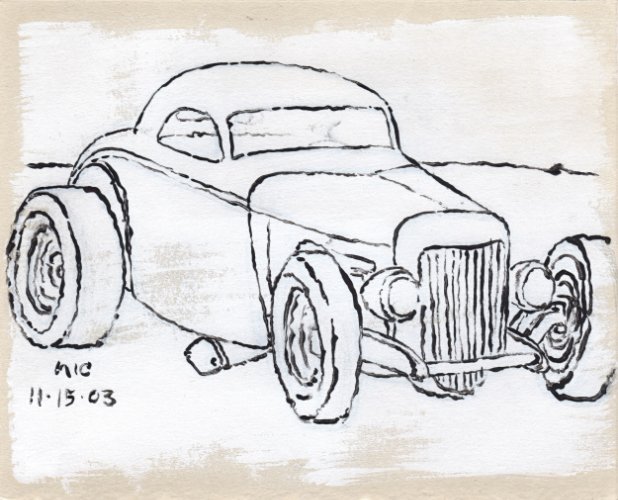 White Hotrod #4 2003 Greeting Card product image (1)