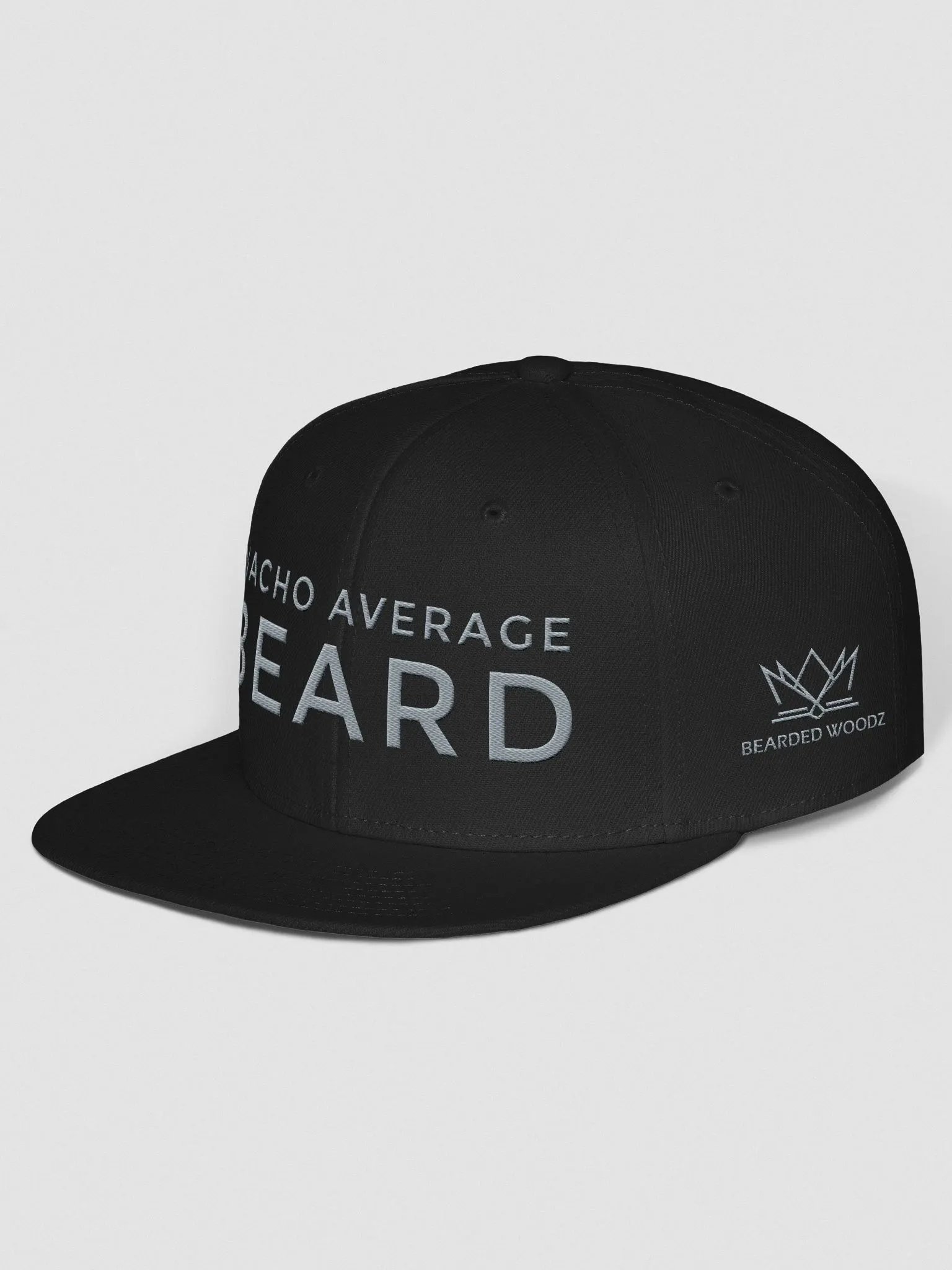 Nacho Average Beard Snapback Cap (Grey Embroidery) product image (2)
