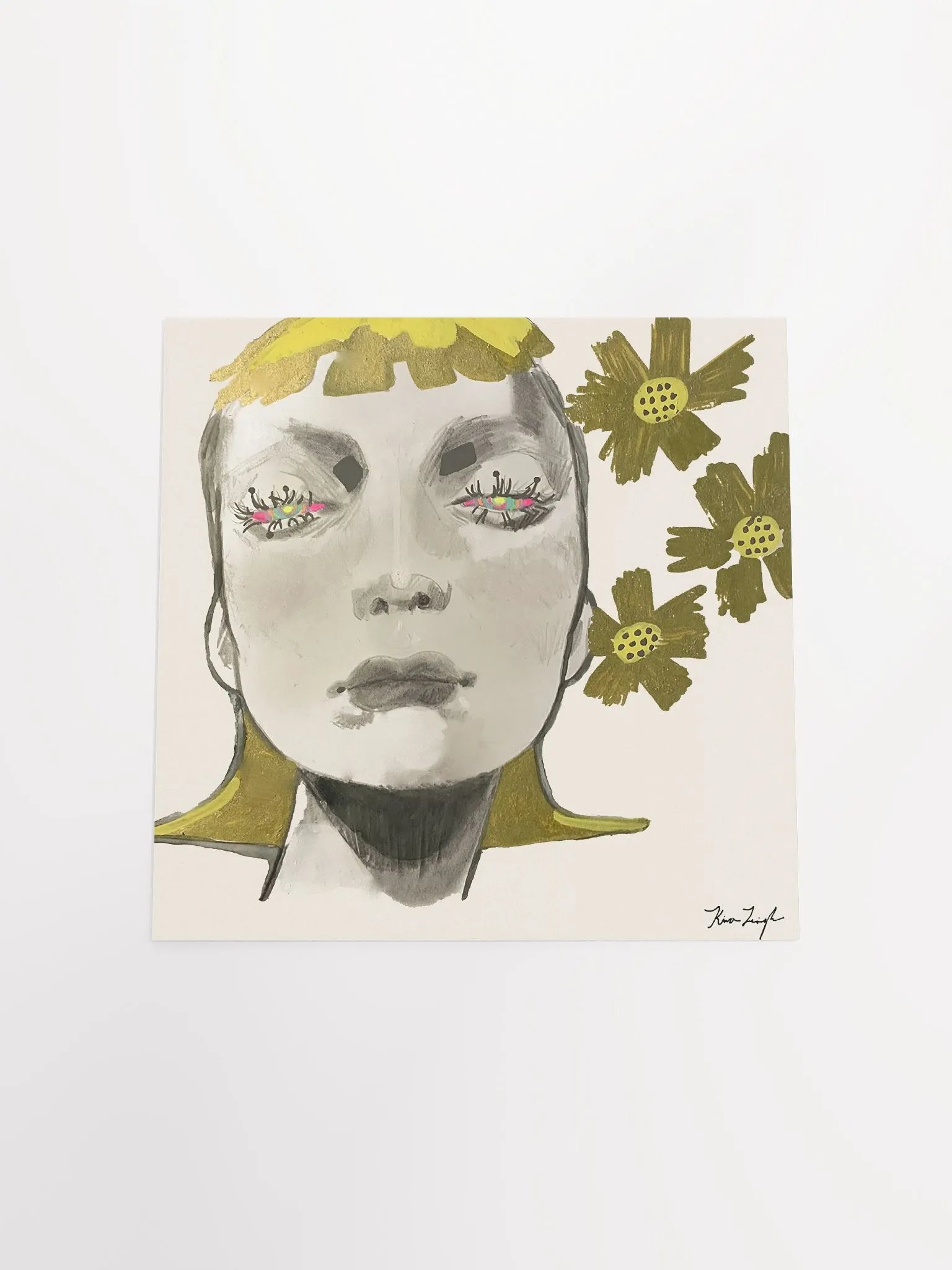 Golden Daisies Square Matte Print product image (17)