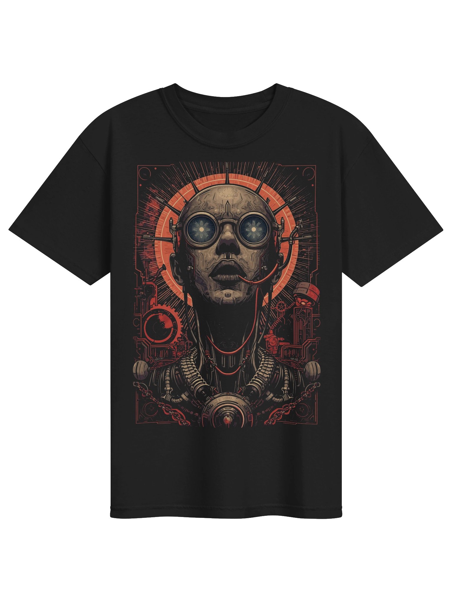 Retro Cyborg Halo Heavyweight T-Shirt product image (1)