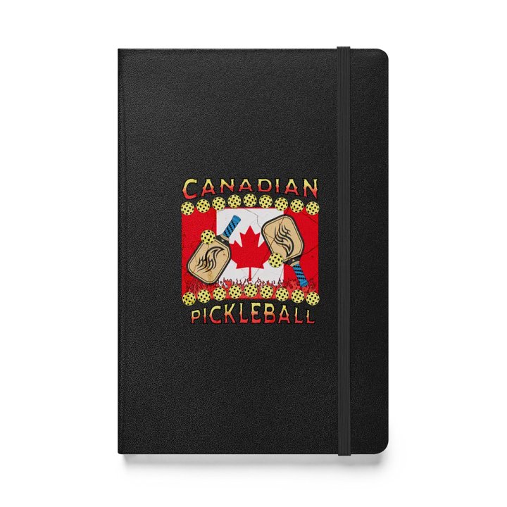 Canadian Flag Pickleball Flaming Hardcover Notebook product image (1)