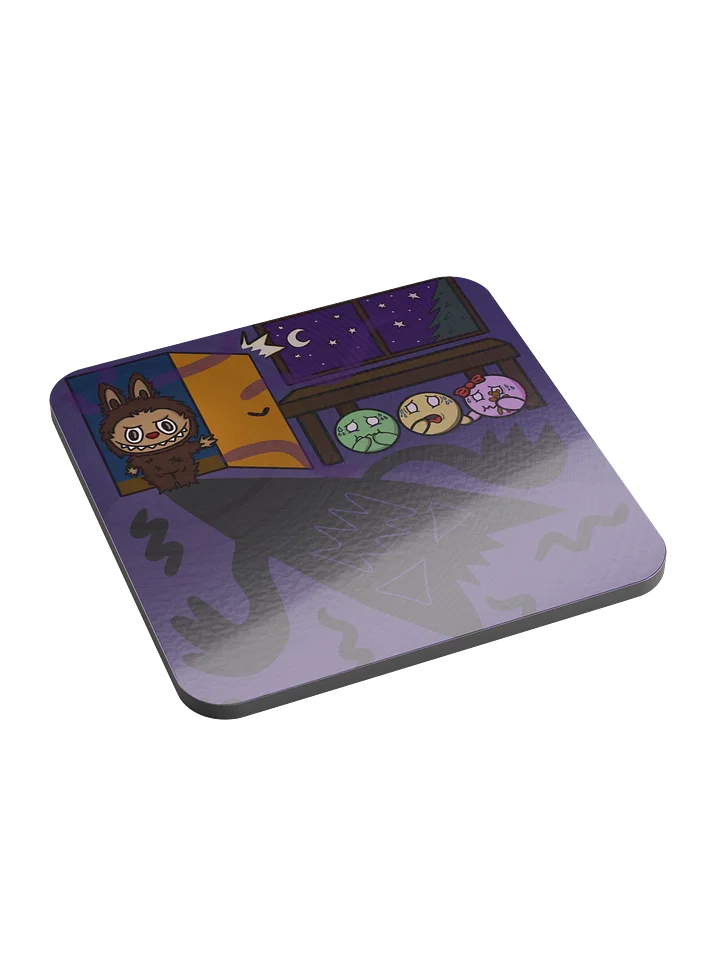 Dango Squad & Labubu - Glossed Cork Coaster product image (1)