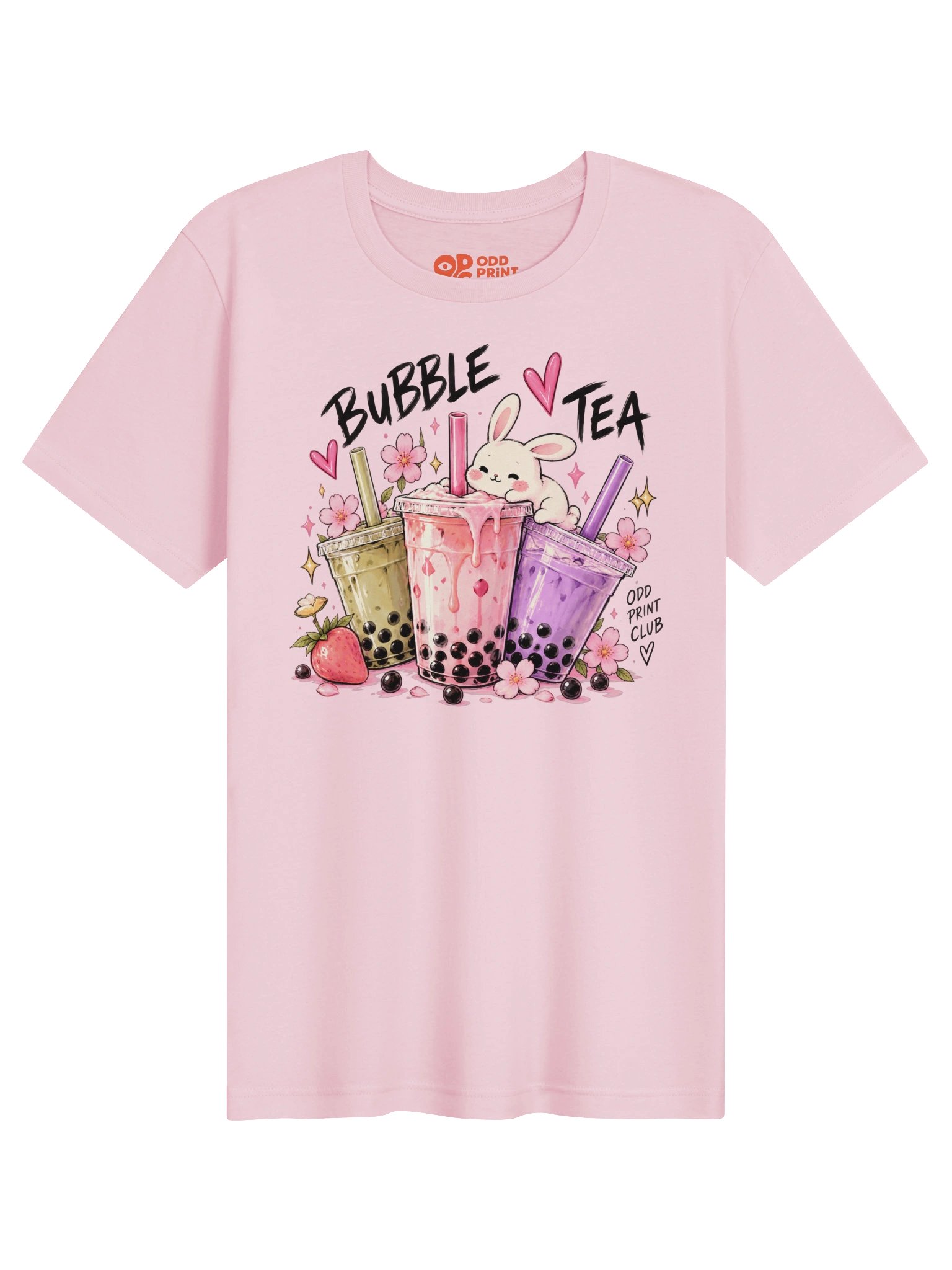 BOBA BABY - Cute Bunny Bubble Tea Graphic T-Shirt product image (2)