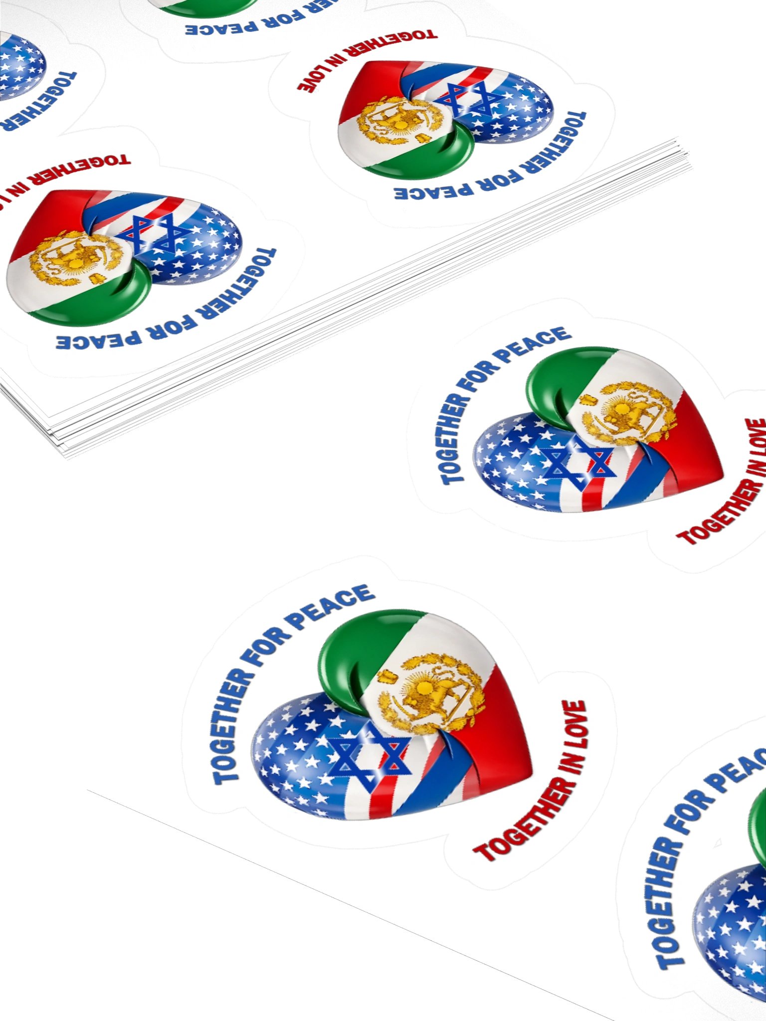 TOGETHER FOR PEACE AND LOVE Stickers product image (11)