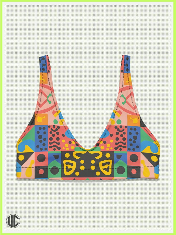 UnkoCon – Vivid Memphis Style Bikini Top product image (1)