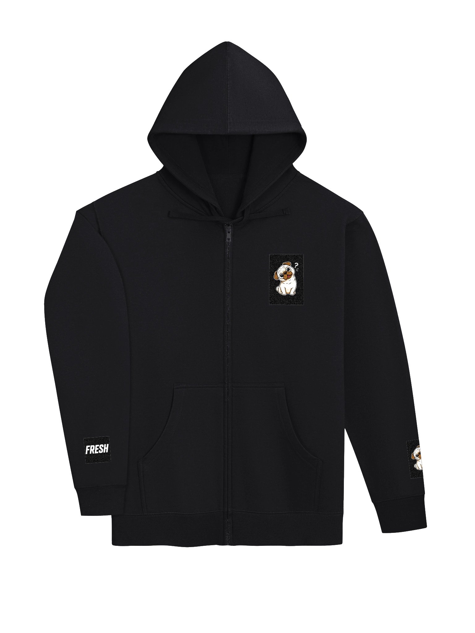 FRESH Pug Drop Embroidered HIGH Quality! product image (3)
