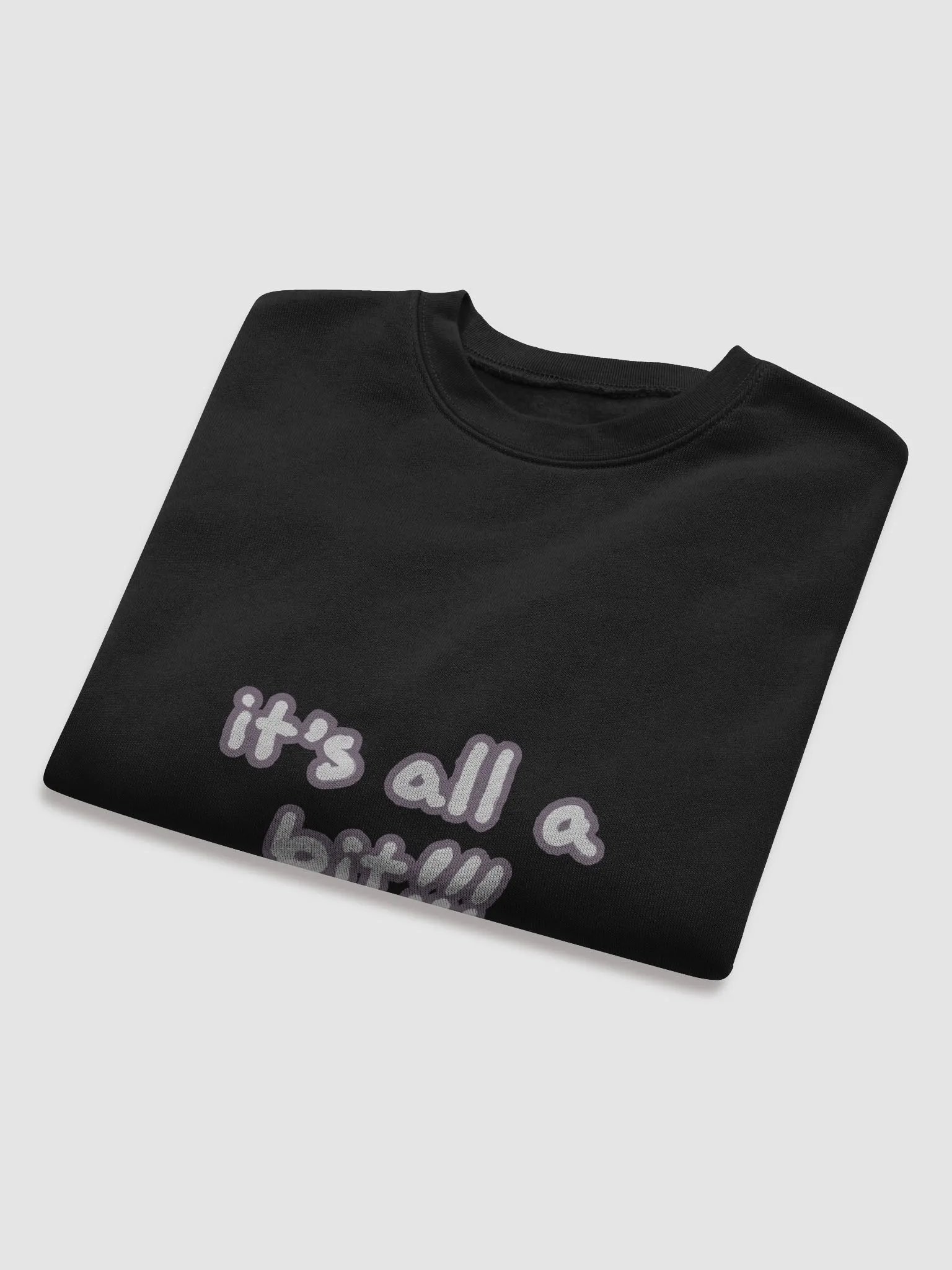 “It’s all a bit!!!” (sm. lined design, #8D778F) Women's Fleece Crop Sweatshirt product image (8)