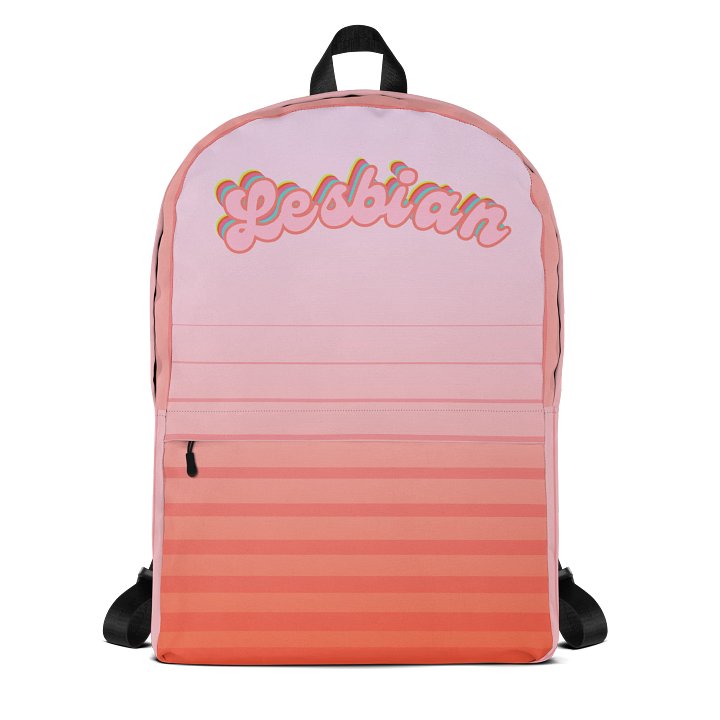 LGBTQIAP2S+ 2025, Curved Lesbian, Backpack product image (1)