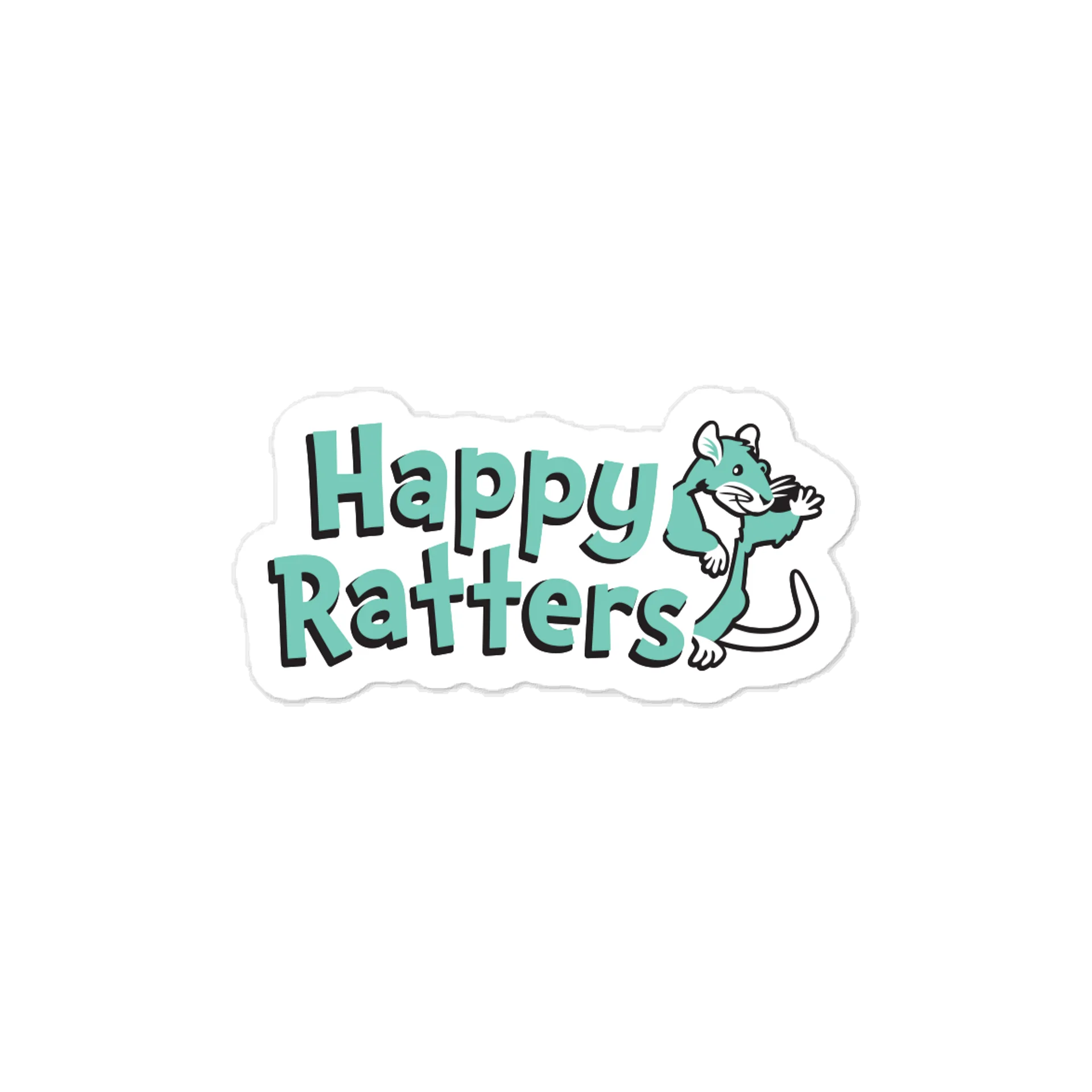 Happy Ratters Wordmark Logo Vinyl Decal product image (1)