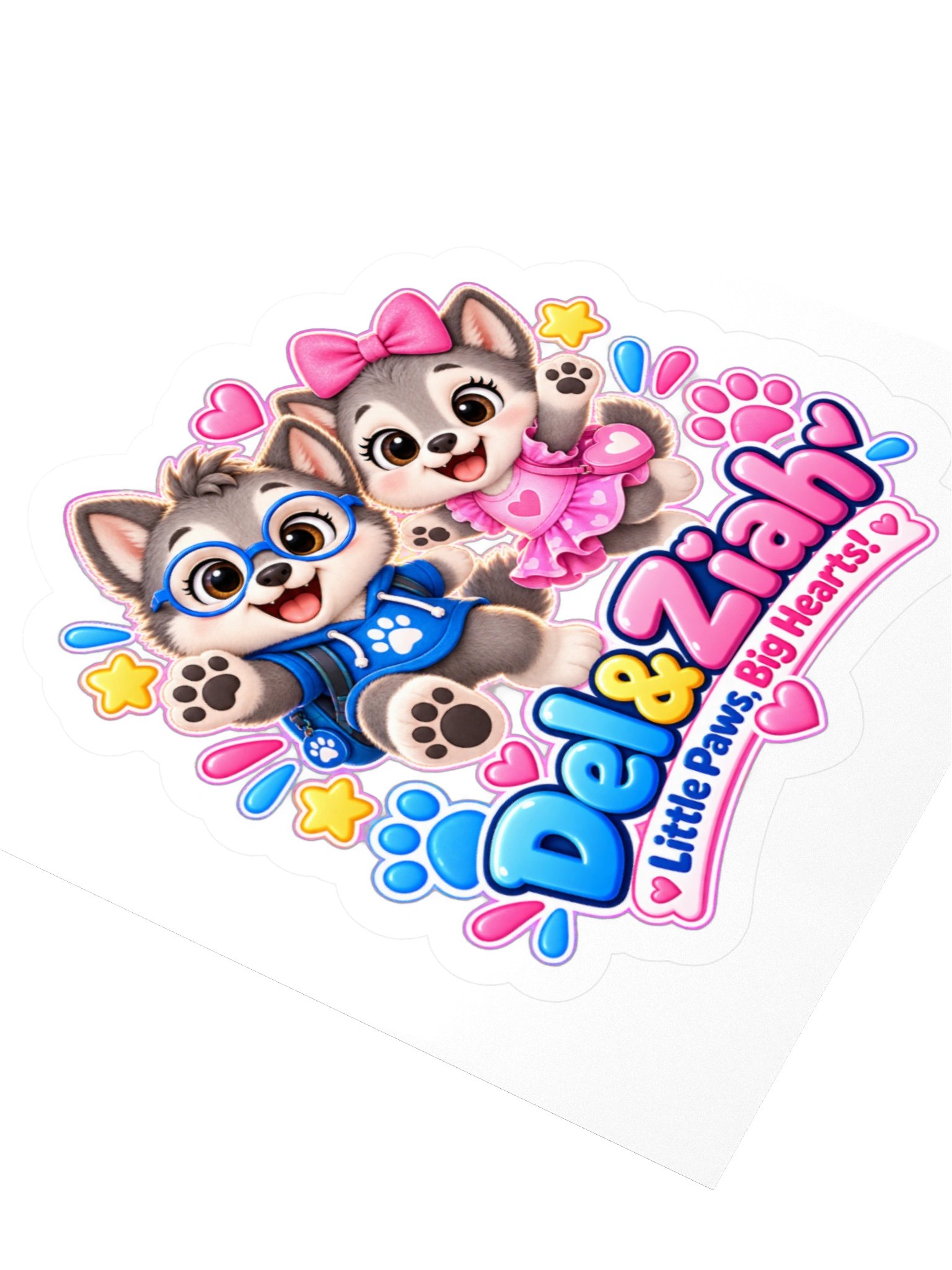 Little Paws, Big Hearts – Del & Ziah Kindness Sticker product image (7)