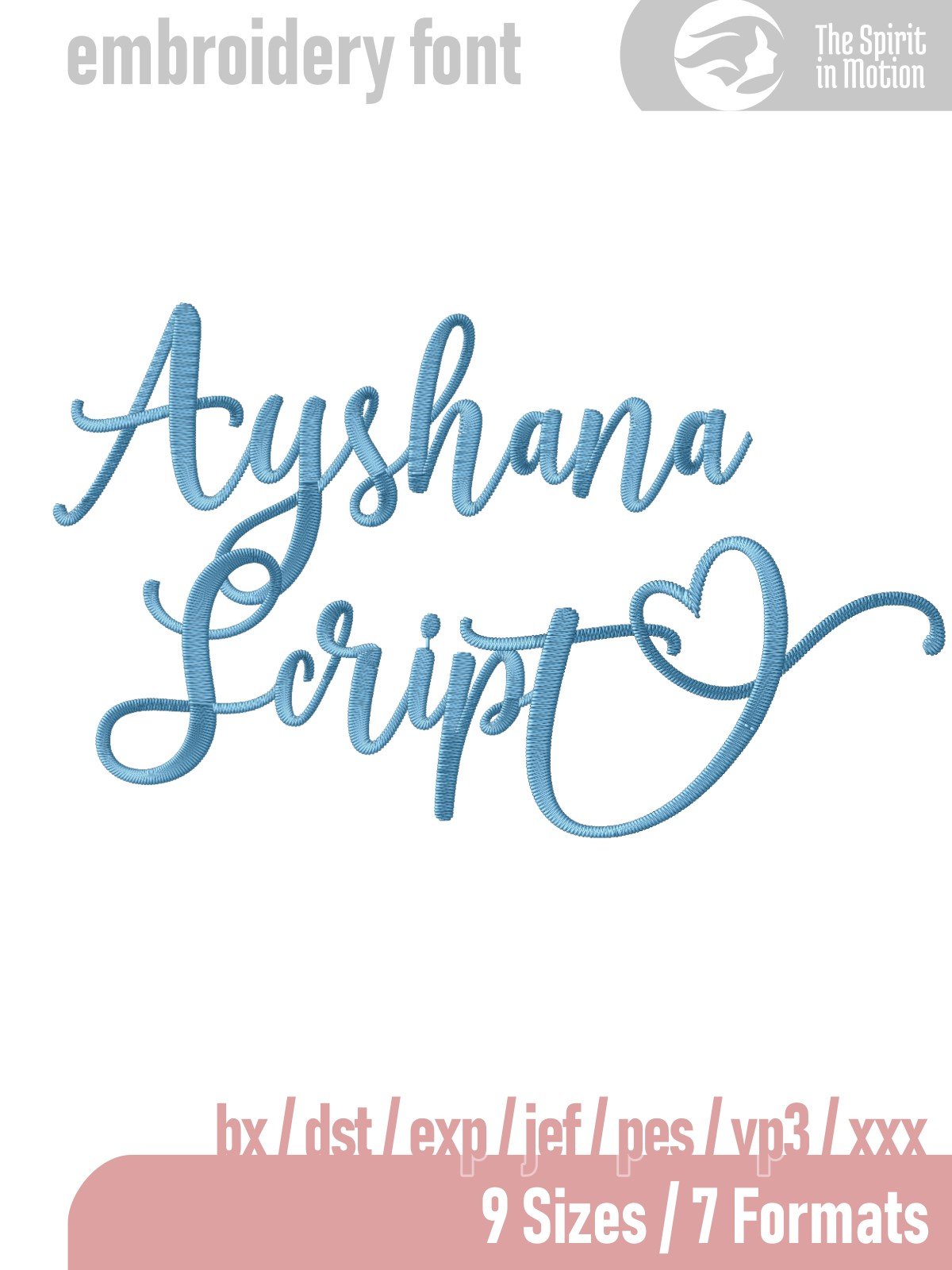 Ayshana Script Machine Embroidery Font & Special Characters | PES, BX, DST product image (1)