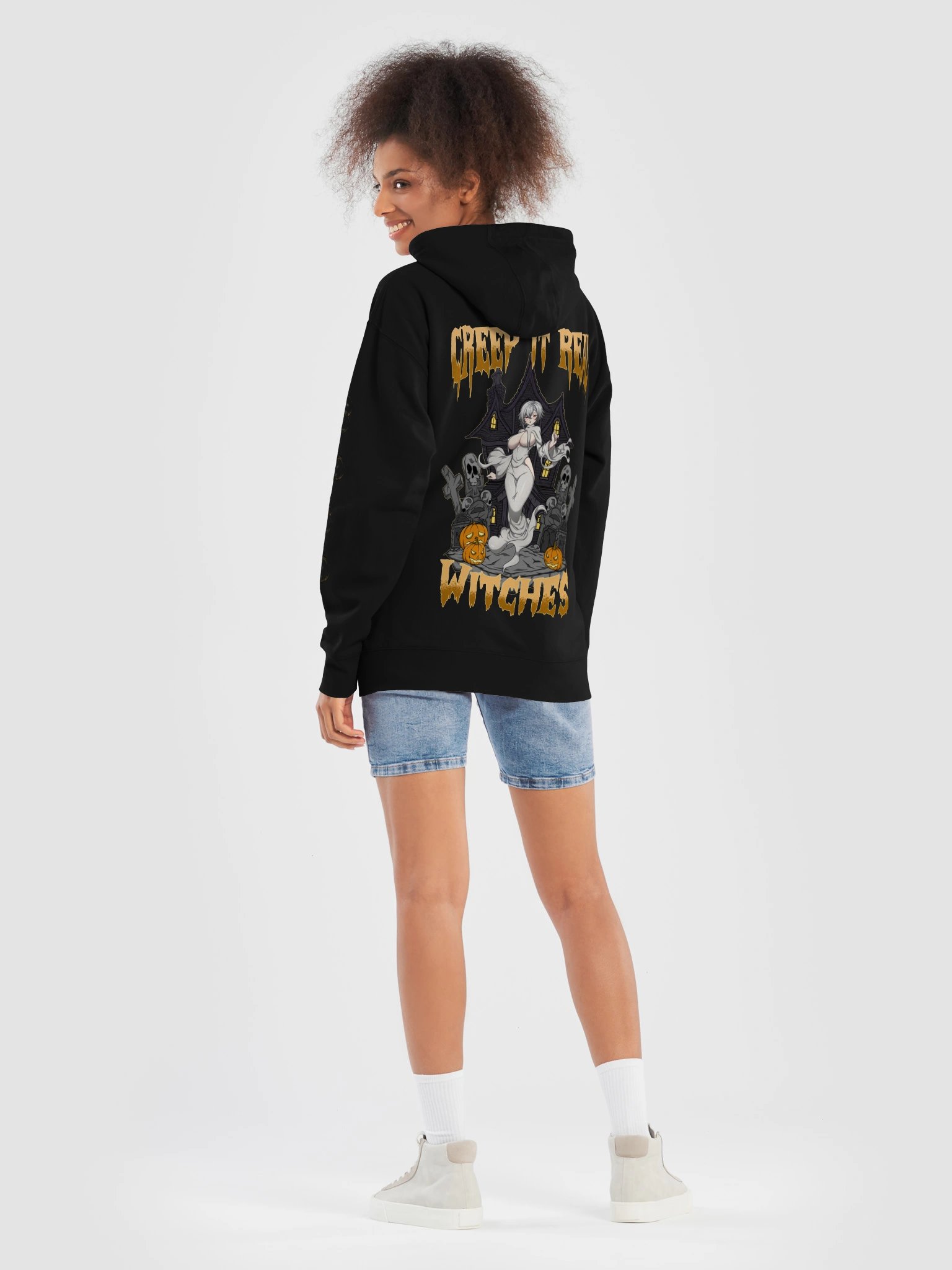 Creep It Real Halloween Hoodie (Orange) product image (8)
