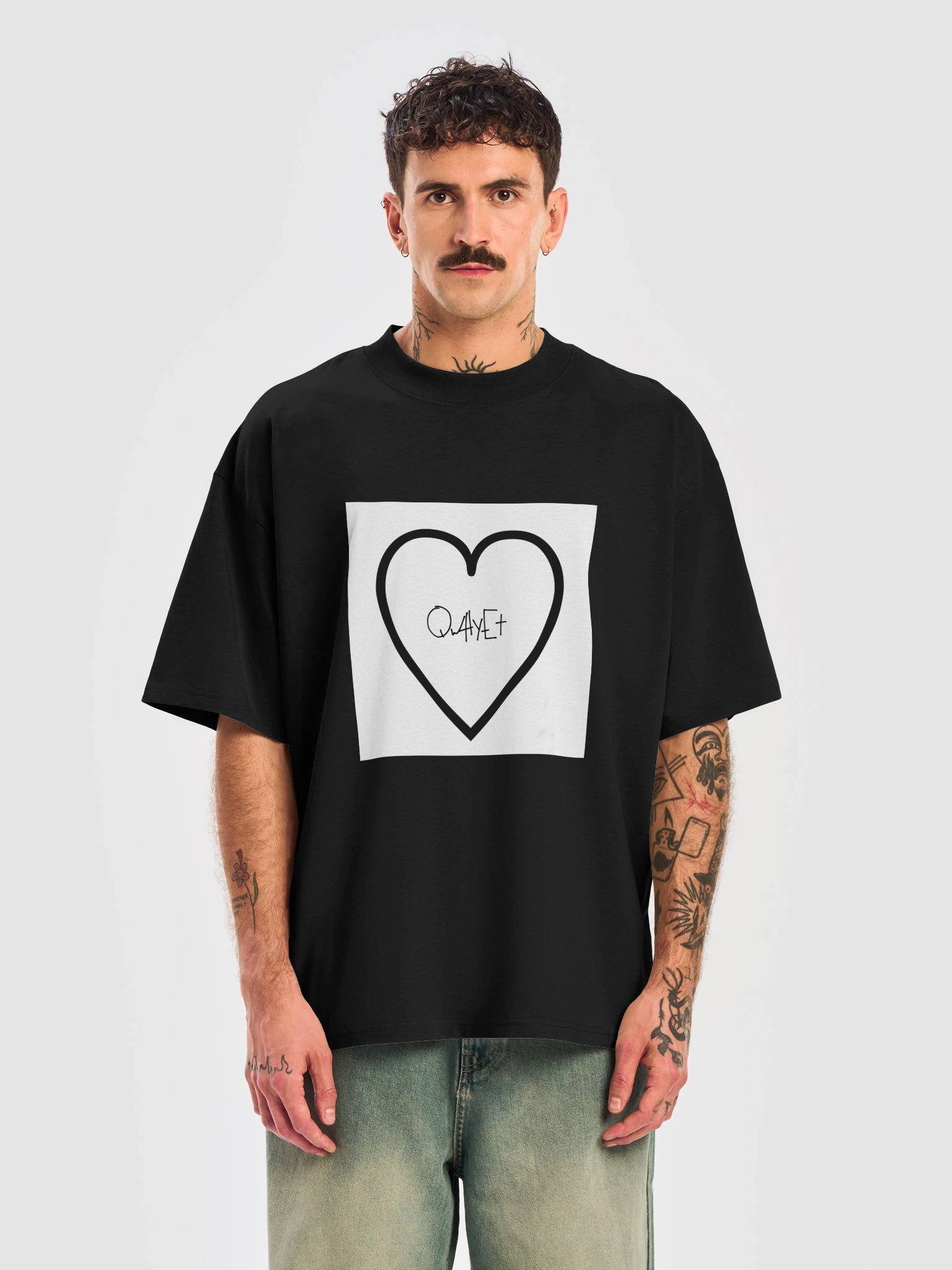QWHYET HEART Oversized Tee product image (5)