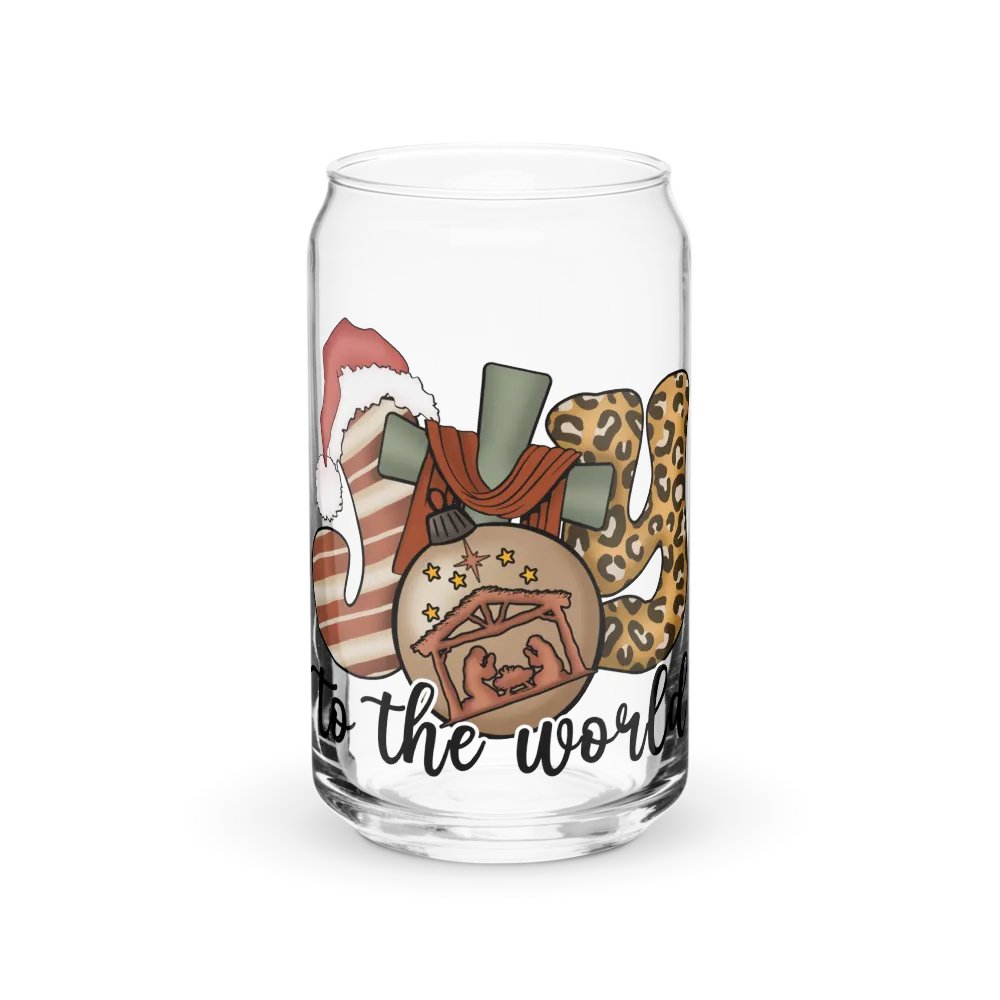 Joy to the World Can-Shaped Glass product image (2)
