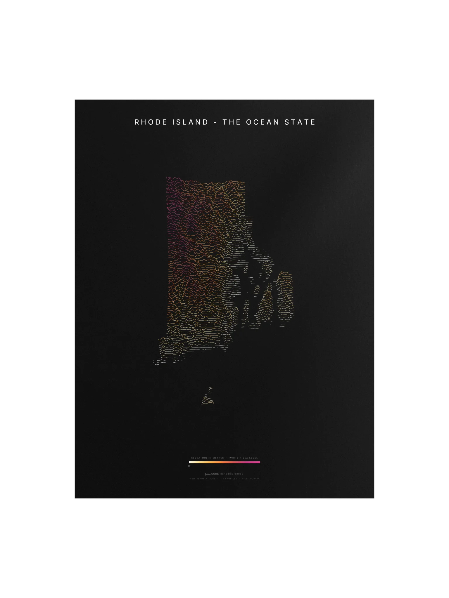 Ridgeline Poster - Rhode Island product image (1)