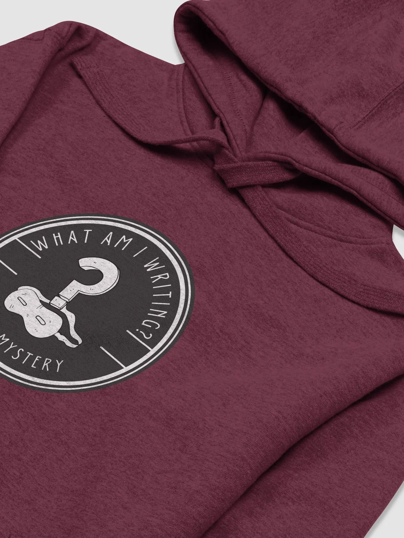 What am I Writing? It's a Mystery maroon unisex Hoodie product image (3)