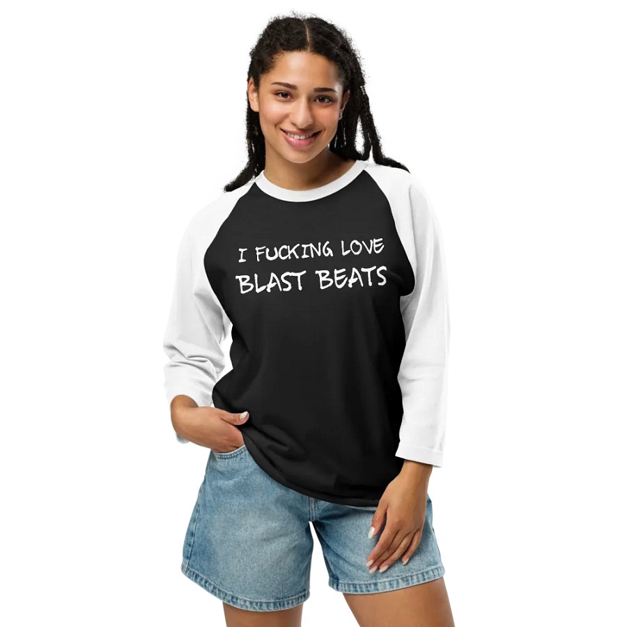 I Love Blast Beats raglan product image (9)